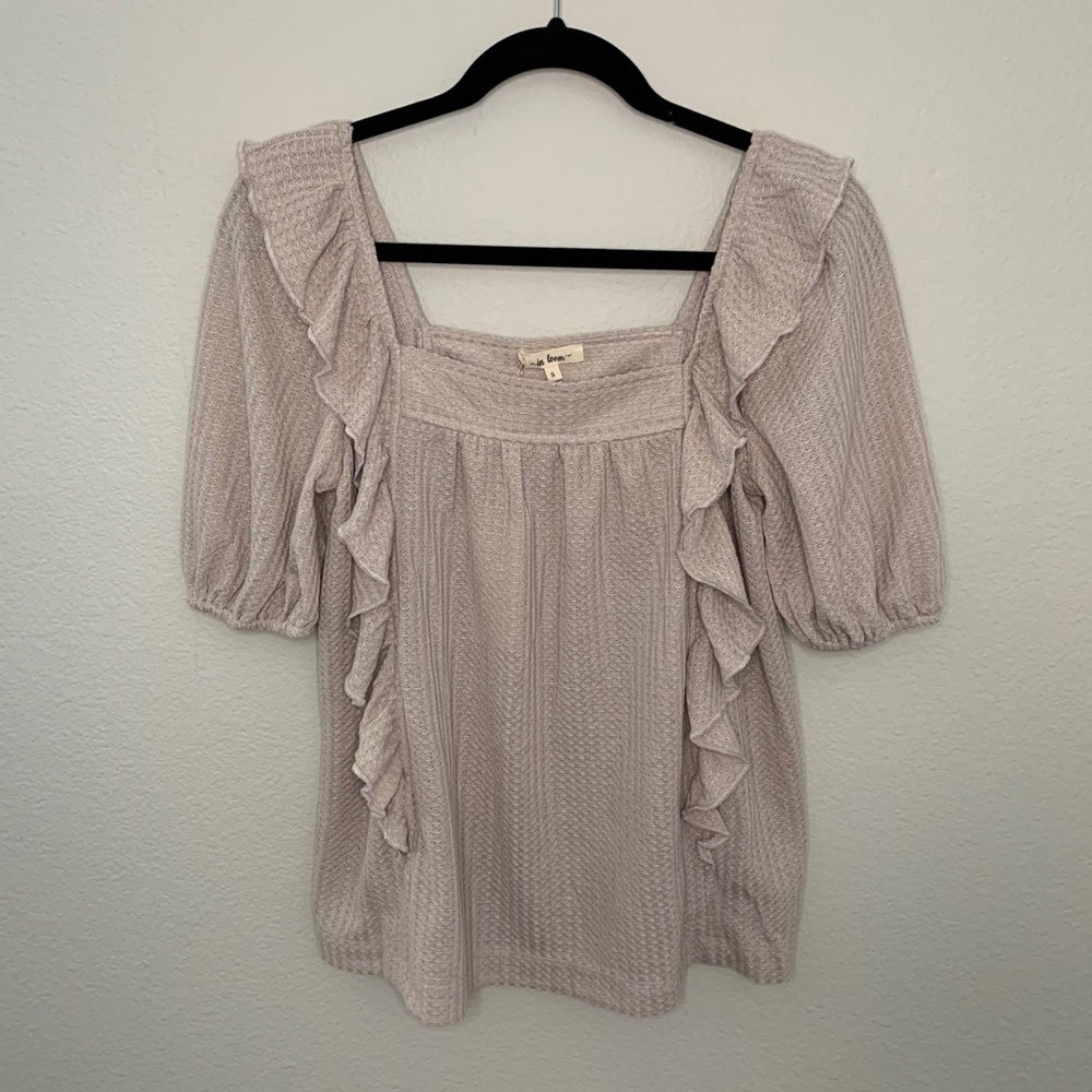 Ruffle square neck new with tags